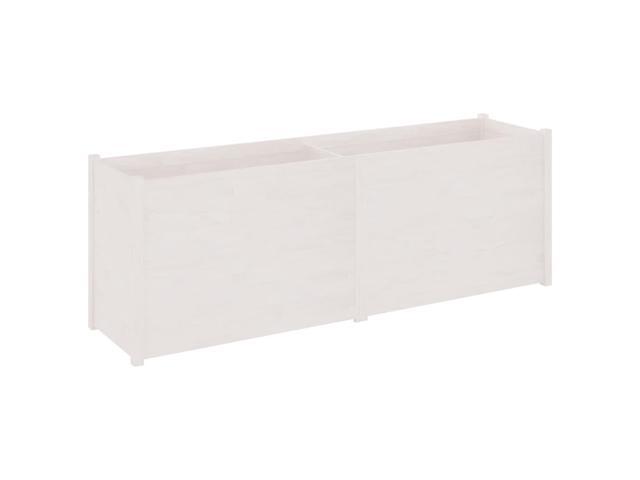 vidaXL Garden Planter White Solid pinewood 78.7 in x 19.7 in x 27.6 in