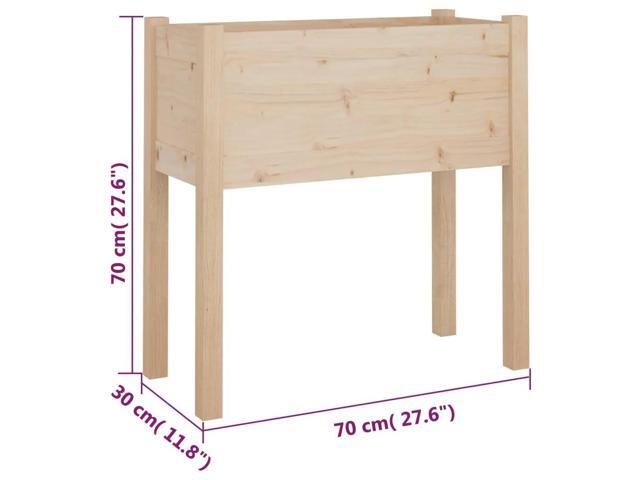 vidaXL Garden Planter Natural Pine Solid Pine Wood Medium Durable