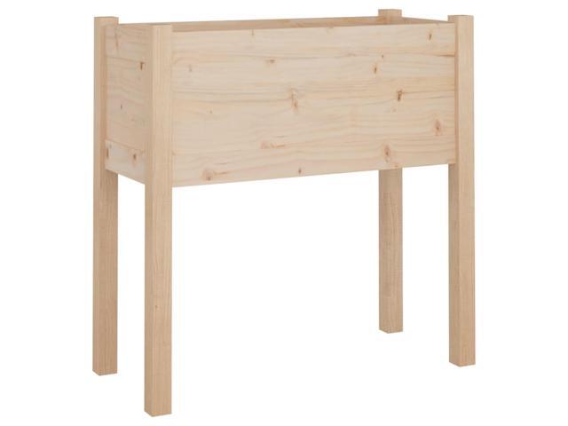 vidaXL Garden Planter Natural Pine Solid Pine Wood Medium Durable