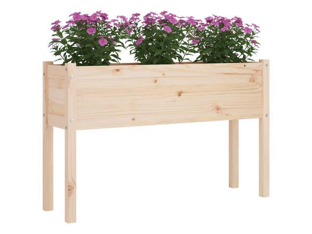 vidaXL Planter Natural Wood Solid pinewood Large Durable Planter