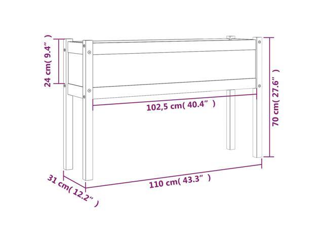 vidaXL Planter Natural Wood Solid pinewood Large Durable Planter