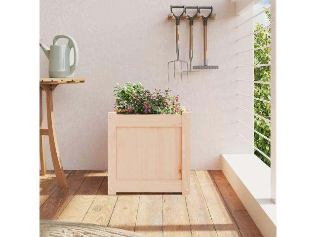 vidaXL Garden Planter Natural wood Solid pine wood Medium Durable