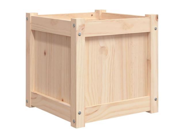 vidaXL Garden Planter Natural wood Solid pine wood Medium Durable