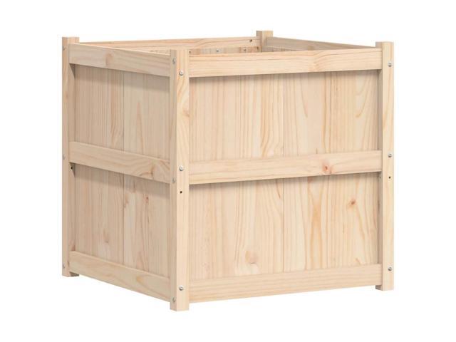 vidaXL Garden Planter Natural wood Solid pine wood Large