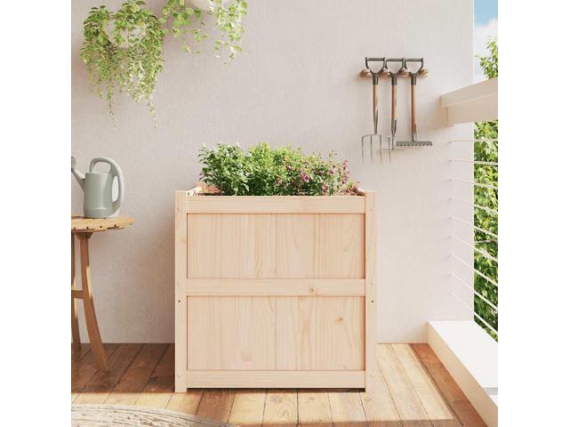 vidaXL Garden Planter Natural wood Solid pine wood Large