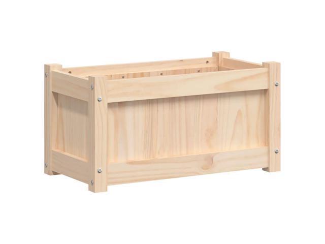 vidaXL Garden Planter Natural wood color Solid pine wood Medium