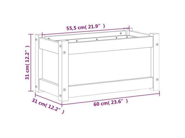 vidaXL Garden Planter Natural wood color Solid pine wood Medium