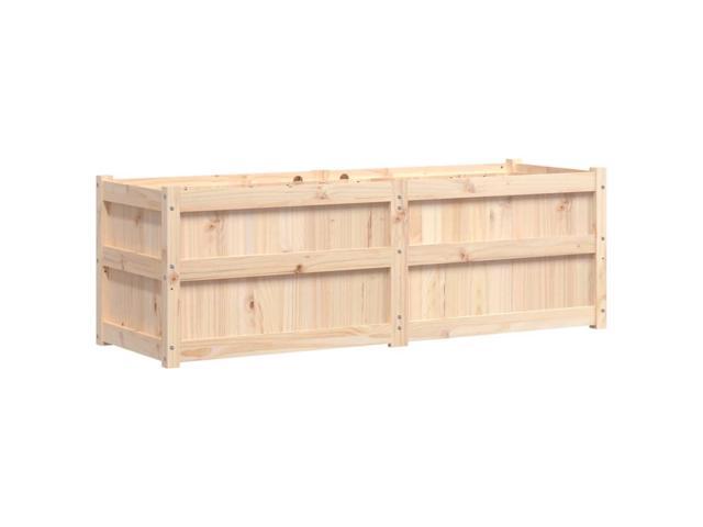 vidaXL Garden Planter Natural wood Solid pine wood Large