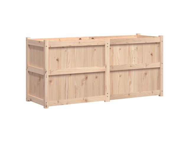 vidaXL Garden Planter Natural wood Solid pine wood Large