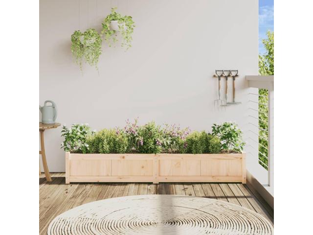 vidaXL Garden Planter Natural wood Solid pine wood Large