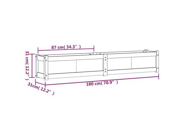 vidaXL Garden Planter Natural wood Solid pine wood Large