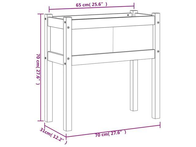 vidaXL Garden Planter Natural Pine Solid Pine Wood Medium Garden Planter