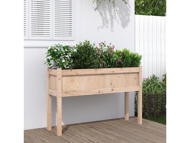 vidaXL Garden Planter Natural Wood Solid Pine Wood Large