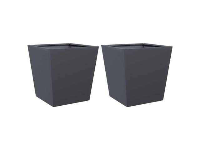 vidaXL Garden Planter Set of 2 Anthracite Cold-rolled steel
