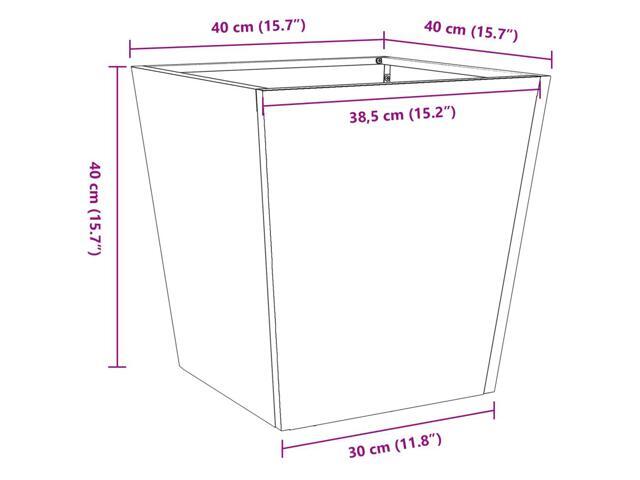 vidaXL Garden Planter Set of 2 Anthracite Cold-rolled steel