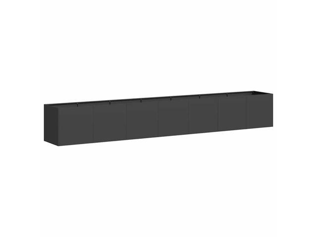 vidaXL Planter Black Cold-rolled Steel Large Planters Planter
