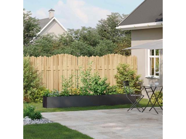 vidaXL Planter Black Cold-rolled Steel Large Planters Planter