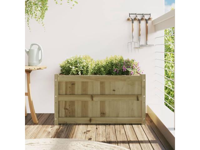 vidaXL Garden Planter Natural wood Treated pine wood Medium