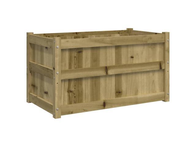 vidaXL Garden Planter Natural wood Treated pine wood Medium