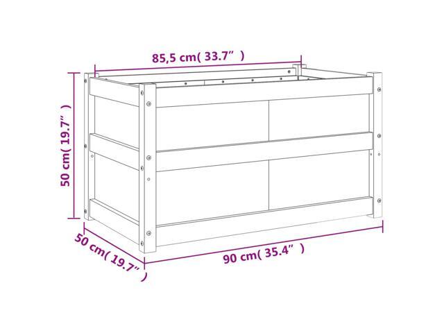 vidaXL Garden Planter Natural wood Treated pine wood Medium