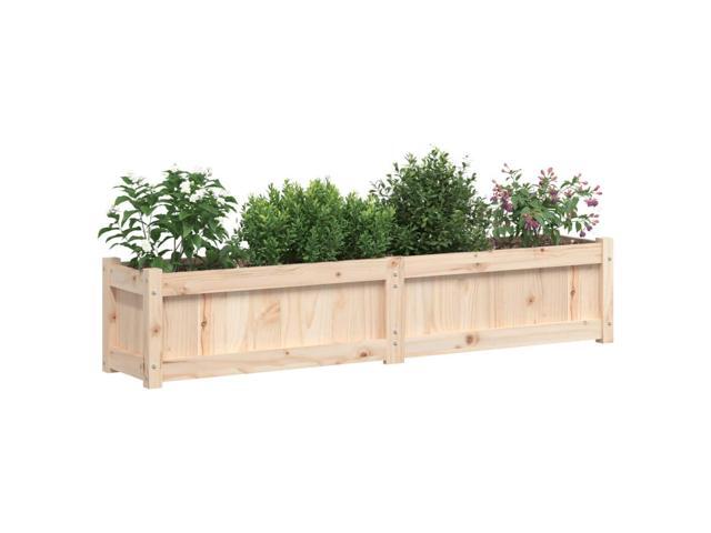 vidaXL Garden Planter Set of 2 Natural Wood Solid Pine Wood (untreated)