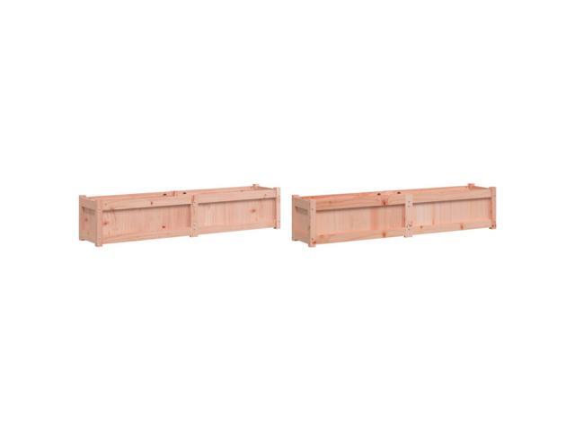 vidaXL Garden Planter Set of 2 Unfinished wood Solid douglas wood Large