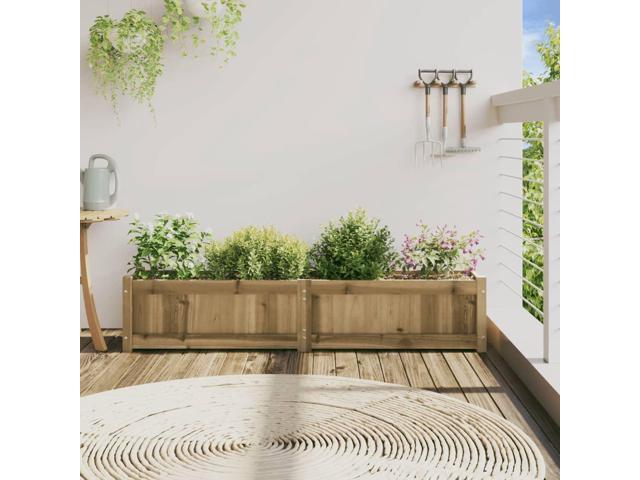 vidaXL Garden Planter Pine Wood Treated Pine Wood 59.1 in