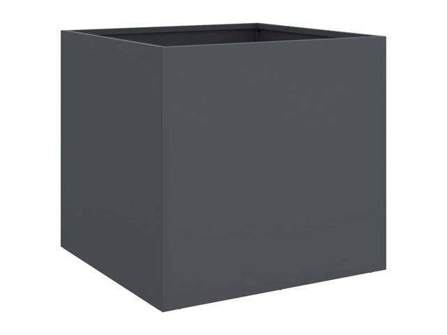 vidaXL Planter Anthracite Cold-rolled steel Medium Decorative Inlays