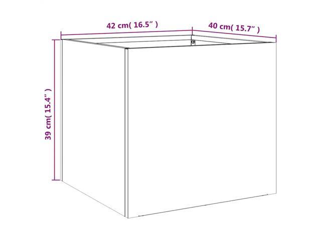 vidaXL Planter Anthracite Cold-rolled steel Medium Decorative Inlays