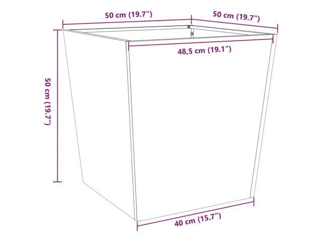 vidaXL Garden Planter Anthracite Cold-rolled steel Large Durable
