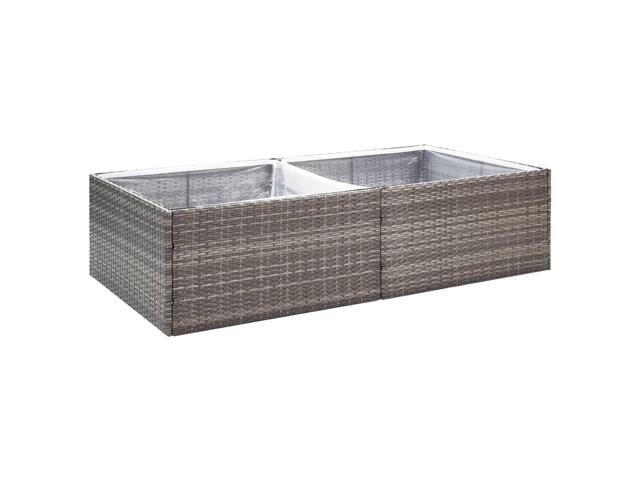 vidaXL Garden Planter Grey and clear