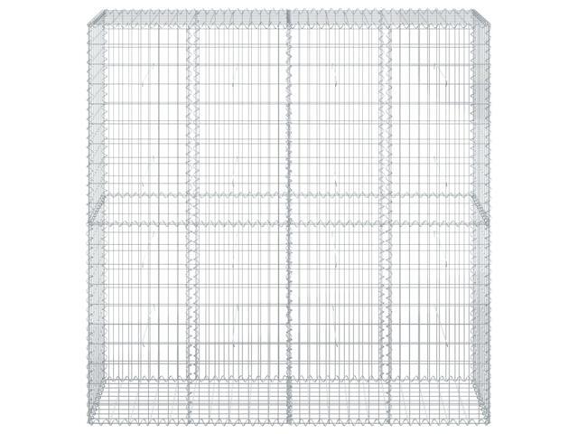 vidaXL Gabion Basket Silver Galvanized iron wire Large