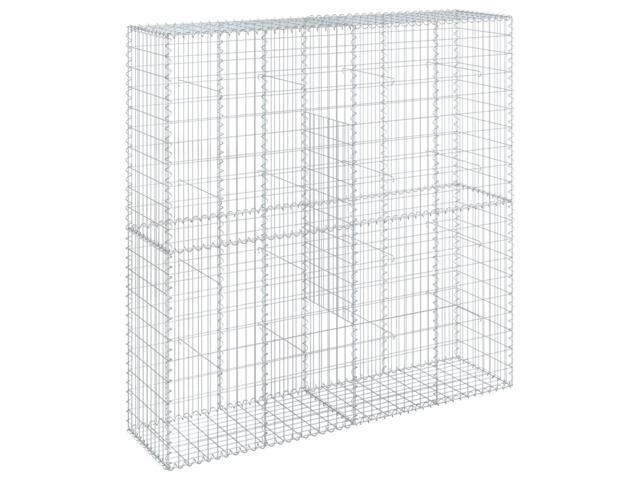 vidaXL Gabion Basket Silver Galvanized iron wire Large