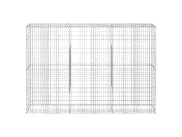 vidaXL Gabion Basket Silver Galvanized iron Large Heavy Weight Endurance