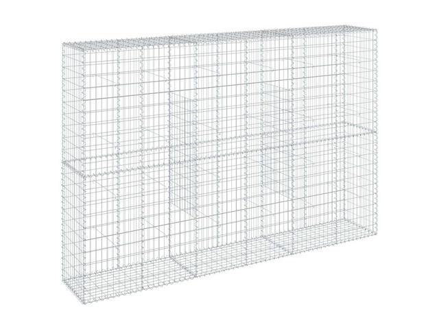 vidaXL Gabion Basket Silver Galvanized iron Large Heavy Weight Endurance