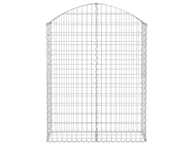 vidaXL Gabion Basket Galvanized Silver Galvanized Iron Large