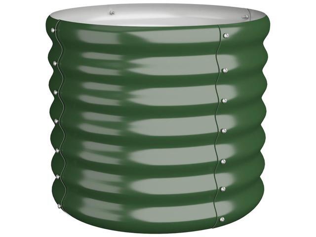 vidaXL Garden Planter Green Powder-coated steel Medium Durable