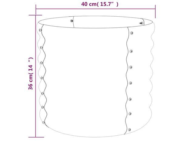 vidaXL Garden Planter Green Powder-coated steel Medium Durable