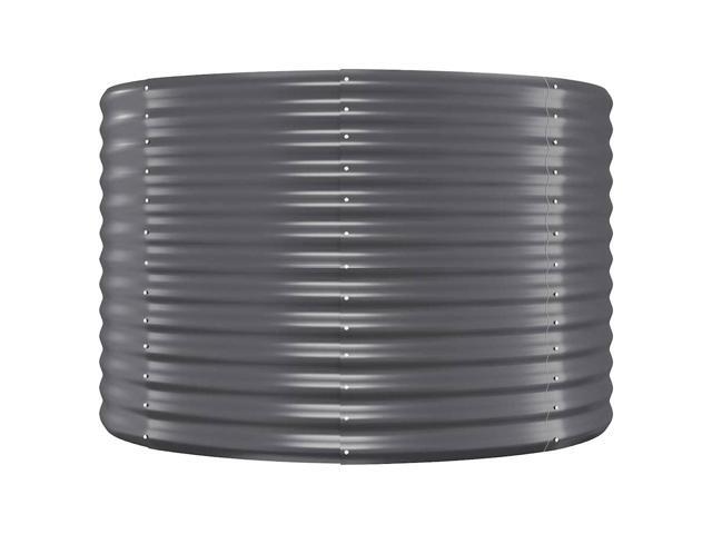 vidaXL Garden Raised Bed Anthracite Powder-coated steel 39.4 in diameter