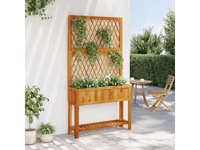 vidaXL Planter Natural Acacia Solid Acacia wood Large Durable Planter