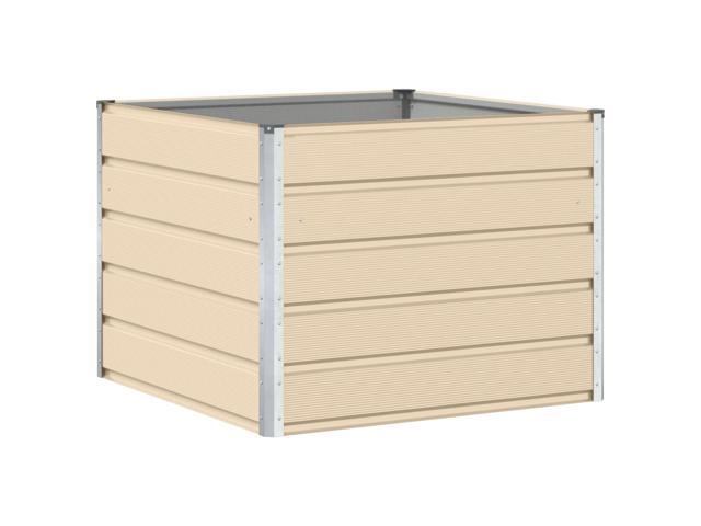 vidaXL Planter Ivory 100 x 100 x 75 cm Steel