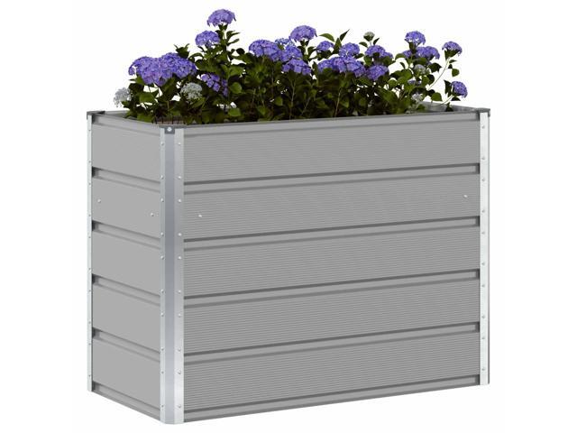 vidaXL Planter Light Grey 480 x 50 x 45 cm Galvanised Steel