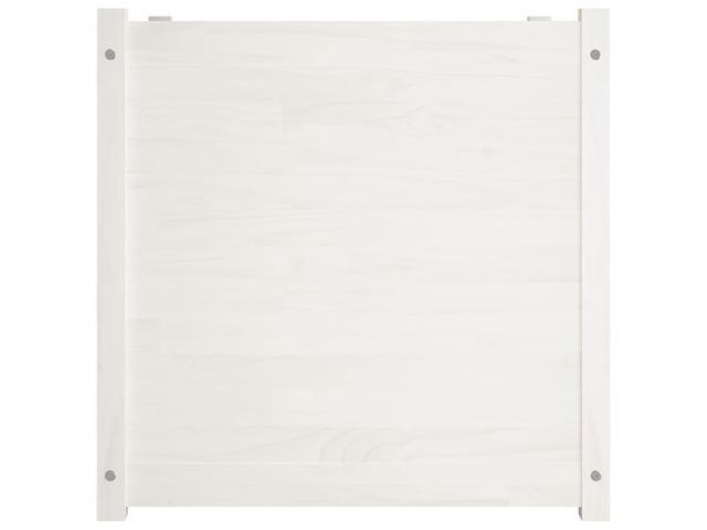 vidaXL Garden Planter White Solid pinewood 27.6 in Durable