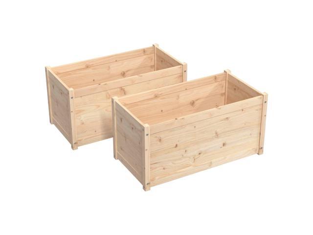 vidaXL Garden Planter Set of 2 Brown Solid pinewood Medium Durable