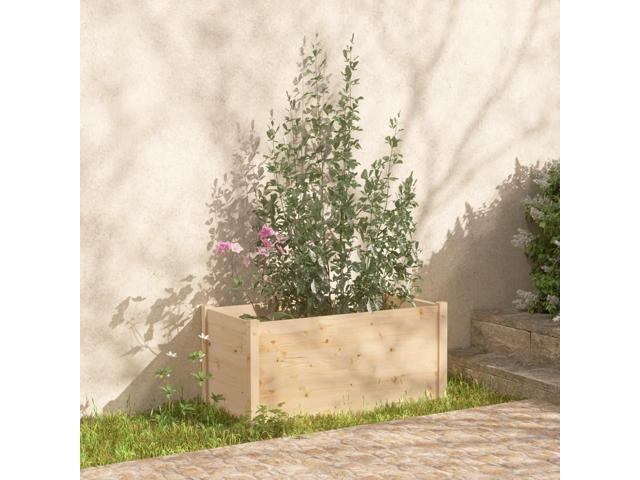 vidaXL Garden Planter Set of 2 Brown Solid pinewood Medium Durable