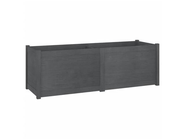 vidaXL Garden Planter Grey Solid pinewood 59.1 in x 19.7 in x 19.7 in
