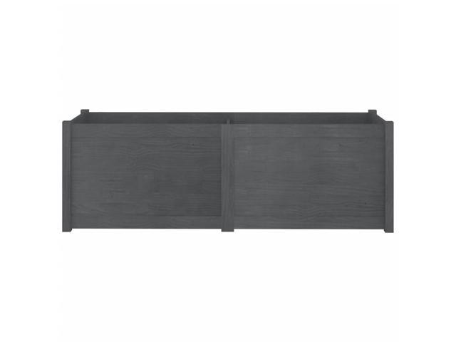 vidaXL Garden Planter Grey Solid pinewood 59.1 in x 19.7 in x 19.7 in