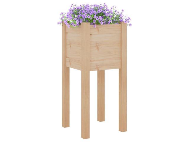 vidaXL Planter Set of 2 Pine Solid pinewood 12.2 in x 12.2 in x 27.6 in