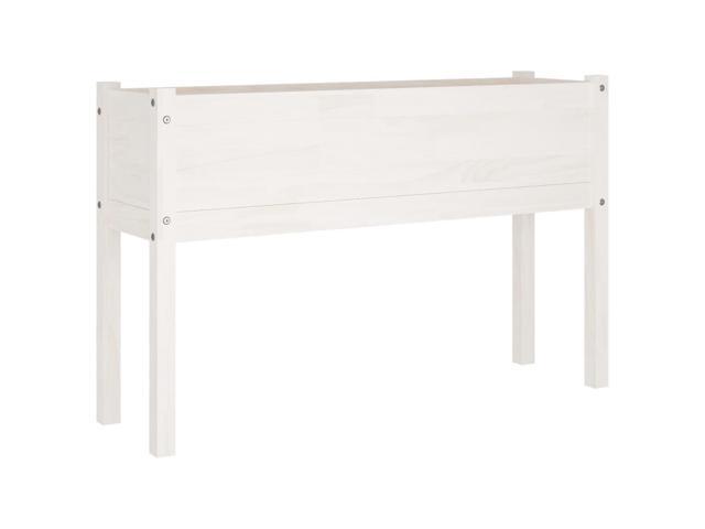 vidaXL Planter White Solid pinewood Large Durable Planter