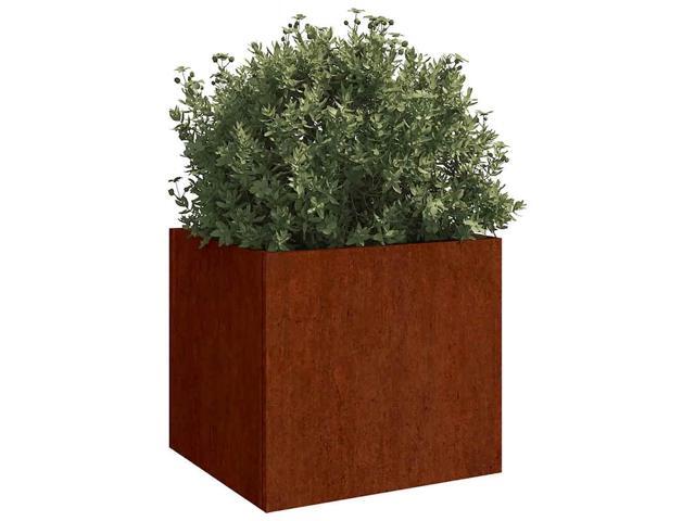 vidaXL Planter Set of 2 Rusty Corten steel Medium Decorative Inlays